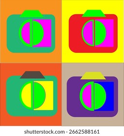 Conjunto de iconos de cámara para el icono de App de cámara de su teléfono móvil.