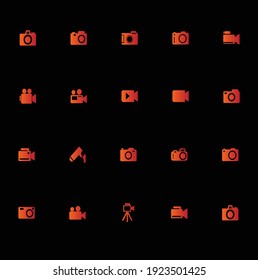 Camera Icon Sets für Visitenkarten und Web-PCs