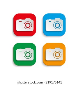 camera icon with shadow 