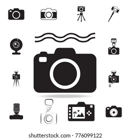 camera icon with shadow. Set of Photo elements icon. Photo camera quality graphic design collection icons for websites, web design, mobile app on white background