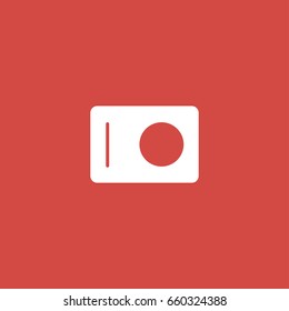 camera icon. sign design. red background