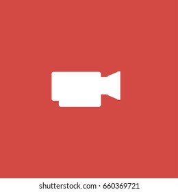 camera icon. sign design. red background