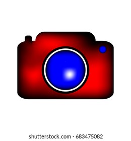 Camera icon sign on white background. Vector illustration.