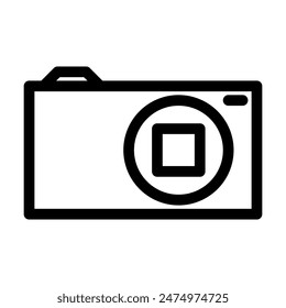 camera icon, sign, symbol in line style. Vector illustration