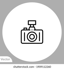 Vector de signo de icono de cámara,Símbolo, ilustración de logotipo para web y móvil