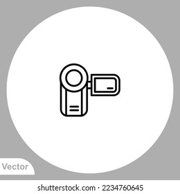 Vector de signo de icono de cámara,Símbolo, ilustración de logotipo para web y móvil