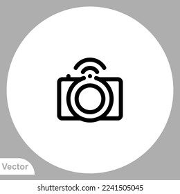 Vector de signo de icono de cámara,Símbolo, ilustración de logotipo para web y móvil