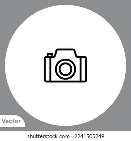 Vector de signo de icono de cámara,Símbolo, ilustración de logotipo para web y móvil