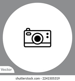 Vector de signo de icono de cámara,Símbolo, ilustración de logotipo para web y móvil