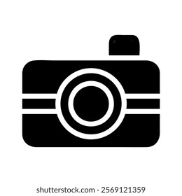 Camera icon silhouette. Concept of photography, image, and technology.