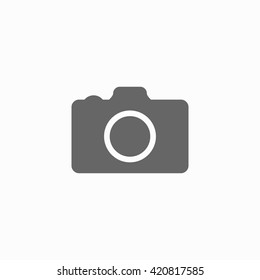Camera icon. Silhouette camera. Camera isolated on background