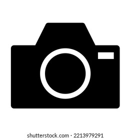 camera icon, camera silhouette. isolated white background