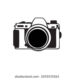 Camera Icon Silhouette, Photography Icon Vector for Website and App Design