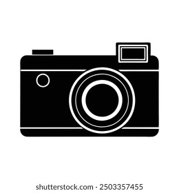 Icono de la cámara silueta arte de la Ilustración vectorial