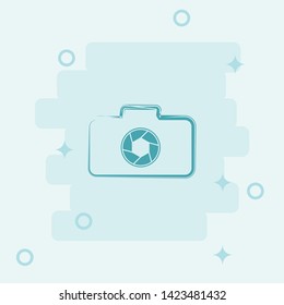 Camera Icon. Simple icon, blue colored icon illustration.