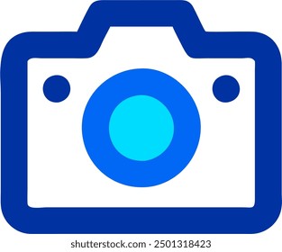 Camera icon, simple design of a camera