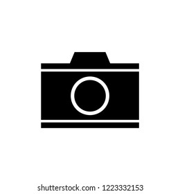 Camera icon simple flat style vector illustration.