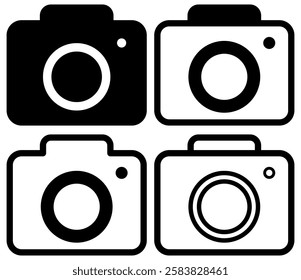 camera icon, simple flat style, symbol vector illustration sign logo template pictogram, for ui or ux isolated on white for mobile app, editable