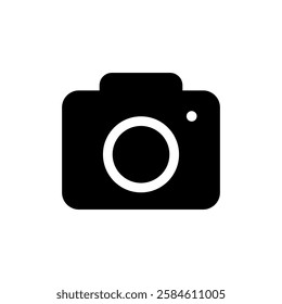 camera icon, simple flat style, symbol vector illustration sign logo template pictogram, for ui or ux isolated on white for mobile app, editable