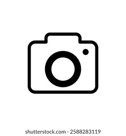 camera icon, simple flat style, symbol vector illustration sign logo template pictogram, for ui or ux isolated on white for mobile app, editable