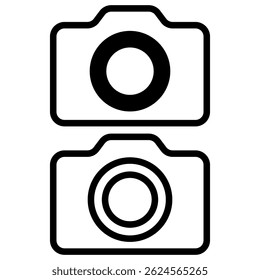 camera icon, simple flat style, symbol vector illustration sign logo template pictogram, for ui or ux isolated on white for mobile app, editable