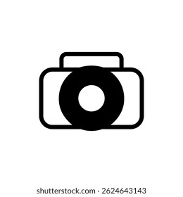 camera icon, simple flat style, symbol vector illustration sign logo template pictogram, for ui or ux isolated on white for mobile app, editable