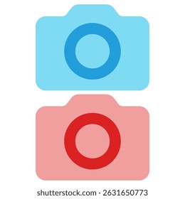 camera icon, simple flat style, symbol vector illustration sign logo template pictogram, for ui or ux isolated on white for mobile app, editable