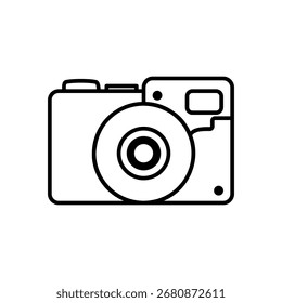 camera icon, simple flat style, symbol vector illustration sign logo template pictogram, for ui or ux isolated on white for mobile app, editable
