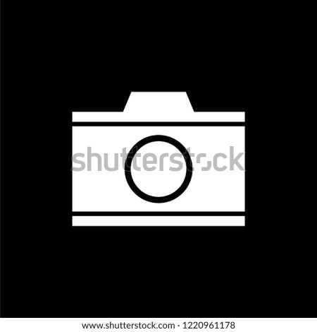 Camera icon simple flat style vector illustration.