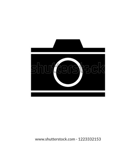 Camera icon simple flat style vector illustration.