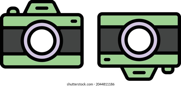 Camera Icon Simple Flat Vector Style.