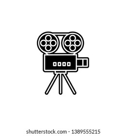 camera icon. Simple glyph, flat vector of Cinema icons for UI and UX, website or mobile application