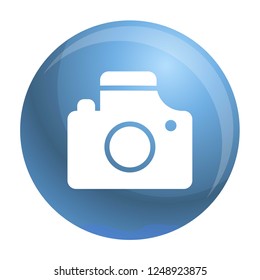 Camera icon. Simple illustration of camera vector icon for web design isolated on white background