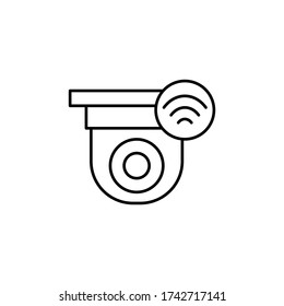 Camera icon. Simple line, outline vector elements of smart home for ui and ux, website or mobile application
