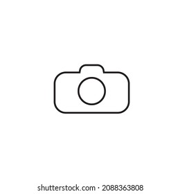 camera icon simple outline design.