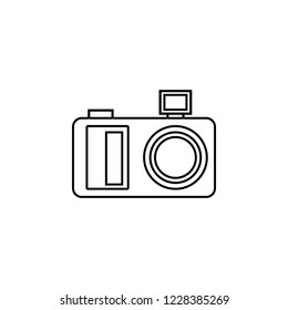 Camera icon. Simple outline vector of summer set for UI and UX, website or mobile application