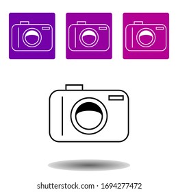 Camera icon. Simple outline vector of Media set for UI and UX, website or mobile application