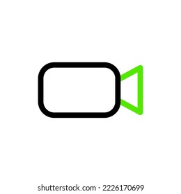 Icono de cámara. Esquema simple vector de red social establecido para UI y UX, sitio web o aplicación móvil