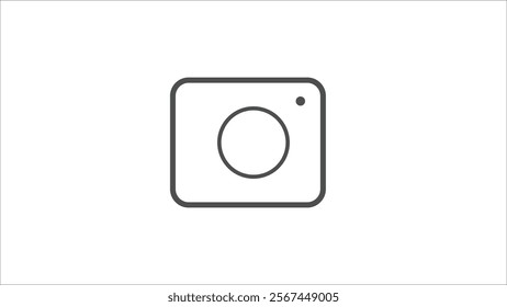 Camera icon simple camera photo snapshot capture photograph on white background.