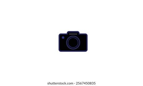 Camera icon simple camera photo snapshot capture photograph on white background.