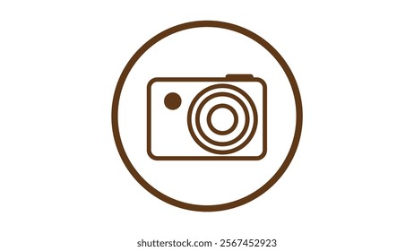 Camera icon simple camera photo snapshot capture photograph on white background.