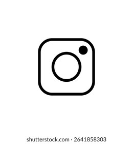 Camera icon social media sign icon instagram logo Camera symbol vector illustration. Editable stroke.