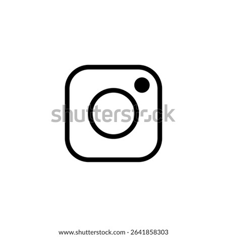 Camera icon social media sign icon instagram logo Camera symbol vector illustration. Editable stroke.