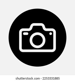 Camera icon in solid style, use for website mobile app presentation