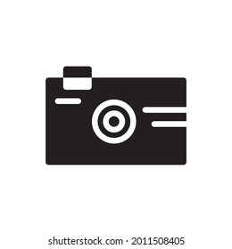 camera icon solid style vector for your web, mobile app logo UI design