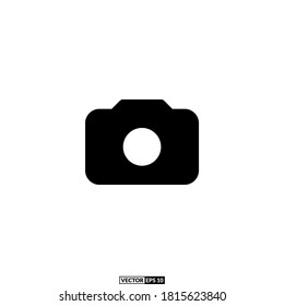 camera icon solid vector design
