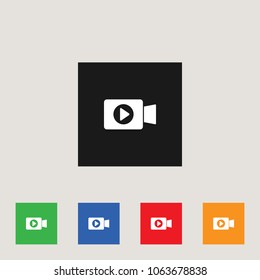 Camera icon, stock vector illustration, EPS10.