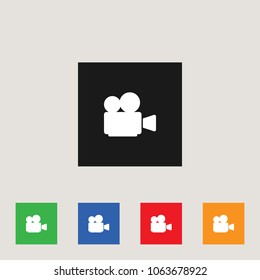 Camera icon, stock vector illustration, EPS10.