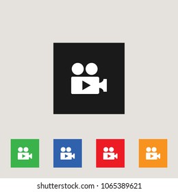 Camera icon, stock vector illustration, EPS10.