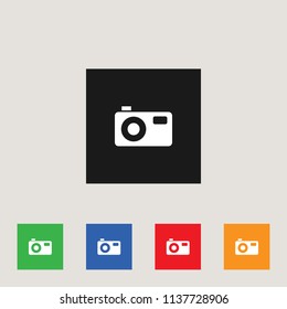 Camera icon, stock vector illustration, EPS10.
